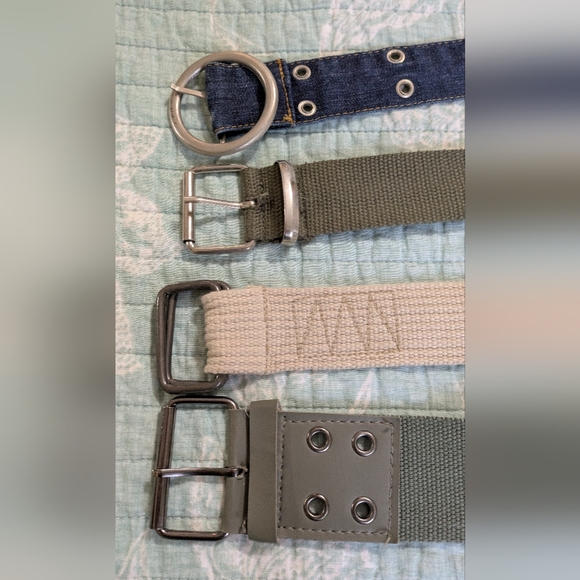 Accessories - Bundle of 4 Canvas Women's Belts. Sizes 38", 39", 42".